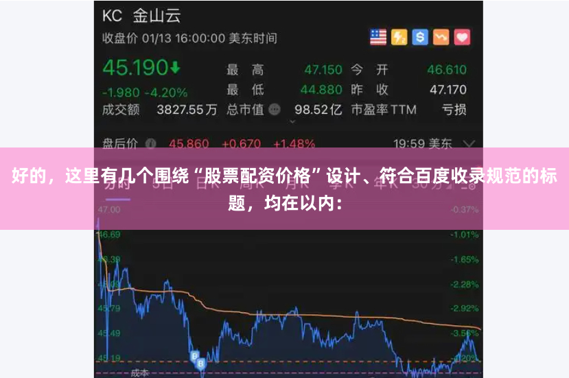 好的，这里有几个围绕“股票配资价格”设计、符合百度收录规范的标题，均在以内：